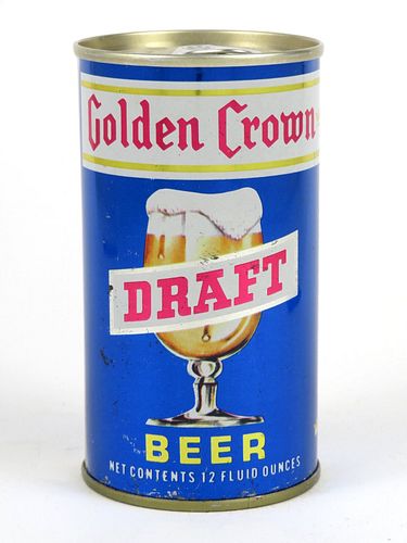1971 Golden Crown Draft Beer  12oz Tab Top Can T70-07