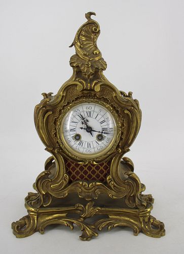 Louis XV Style Bronze Mantel Clock