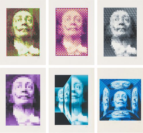 Yvaral (Jean-Pierre Vasarely)  (6) Faces of Dalí