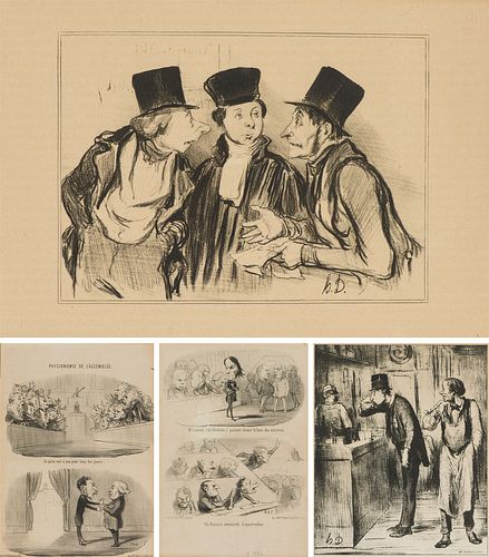 Honoré Daumier  (4) Lithographs