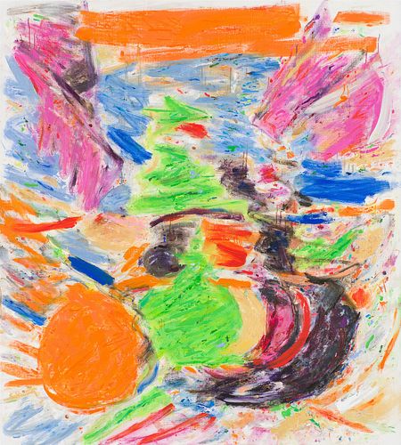 Jennie Haddad  Untitled (Orange, Blue, Pink and Green)