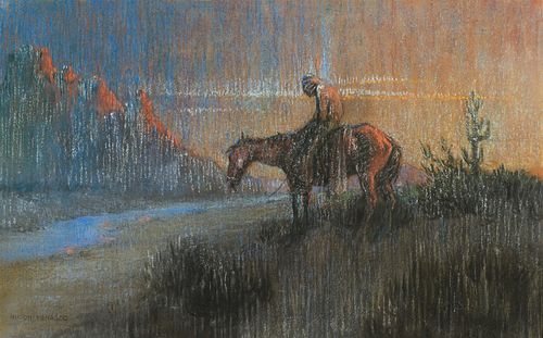 Milton Menasco  Native American on Horse