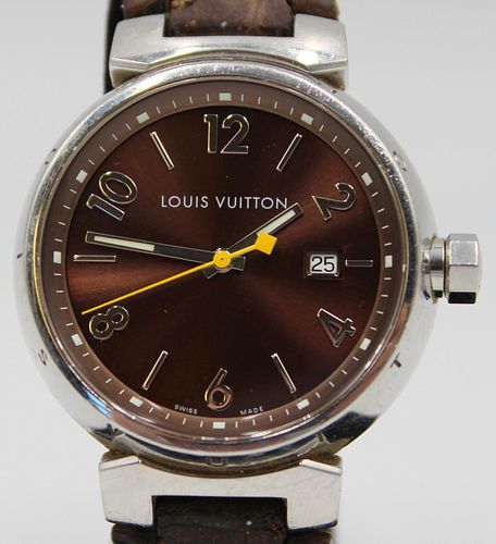 JEWELRY. Men's Louis Vuitton Tambour Quartz Watch.