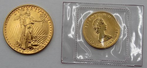 BULLION. 1986 $25 1/2 oz Gold American Eagle Coin