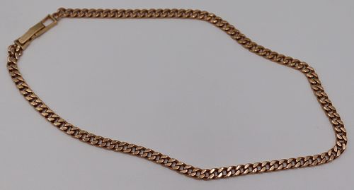 JEWELRY. 14kt Rose Gold Cuban Link Necklace.