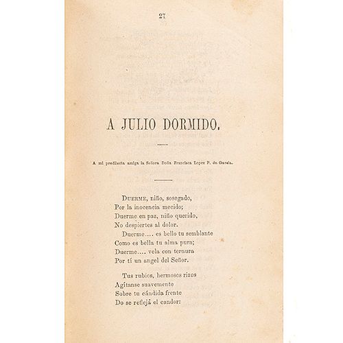 Tapia de Castellanos, Esther. Flores Silvestres, Composiciones Poéticas. México: Imprenta de I. Cumplido, 1871.