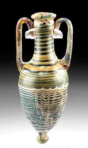 Greek Hellenistic Core Formed Glass Amphoriskos