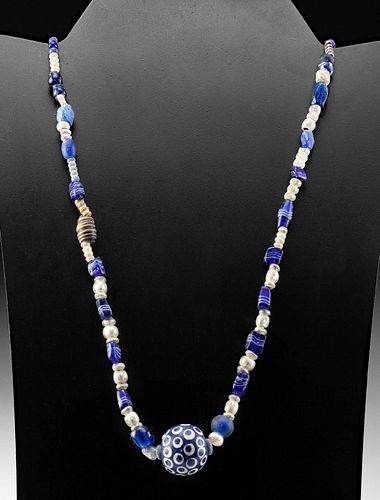 Rare 9th C. Viking Glass Bead Necklace