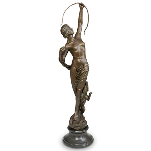 After Charles A. Coysevox (French, 1640-1720) Diane The Hunter Bronze