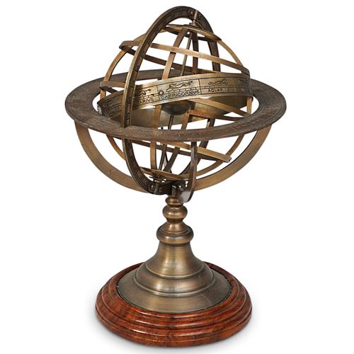 French G. Gobille Brass Armillary Sphere