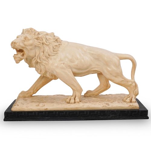 A. Santini Lion Marble Composite Statue