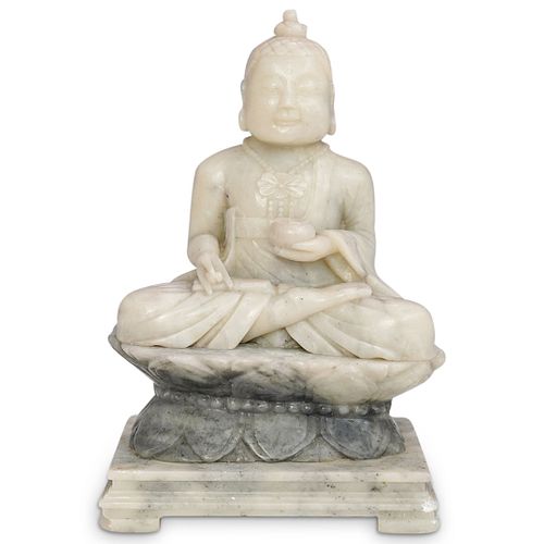 Antique Carved Soapstone Seated Ava Buddha