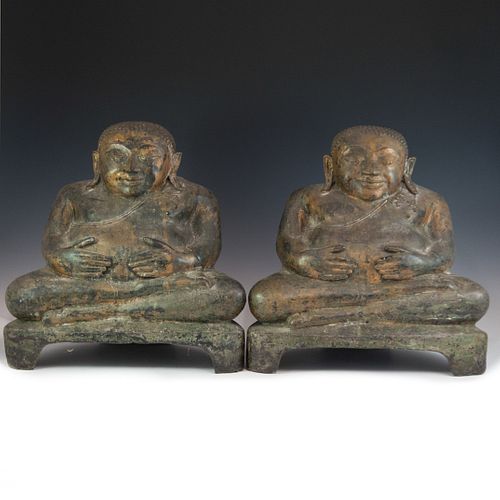 18th Ct. Southeast Asian Gilt Bronze Buddhas