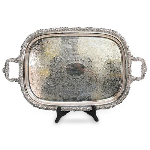 Silver Plated Victorian Style Serving Tray