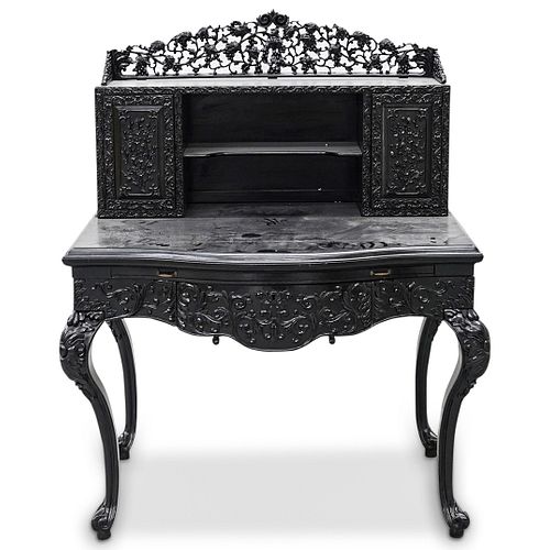 Chinese Export Hand Carved Writing Desk