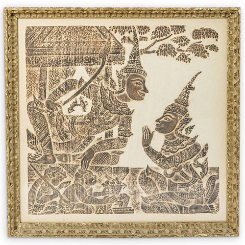 Framed Temple Rubbing
