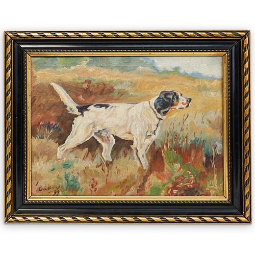 English Hunting Dog Oil Painting