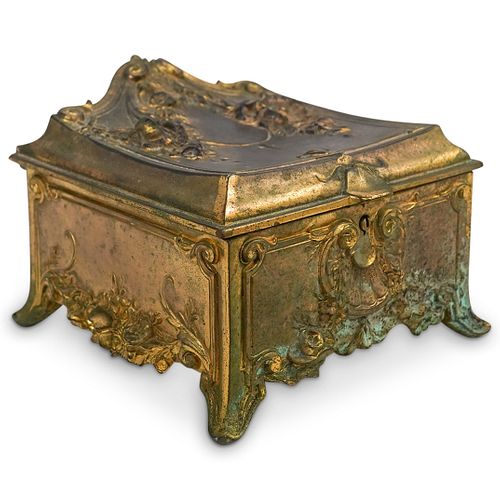 Antique WB Bronze Jewelry Box
