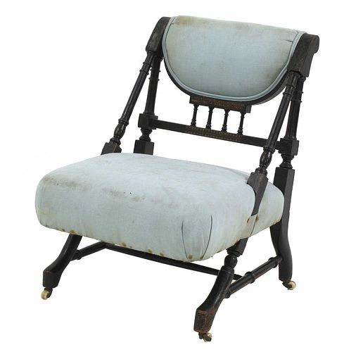 An Aesthetic Movement ebonised side chair,