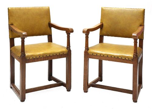 A pair of Tilden 'Churchill' oak armchairs,