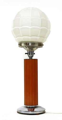 An Art Deco table lamp,