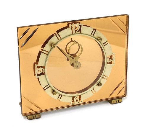 An Art Deco table clock,