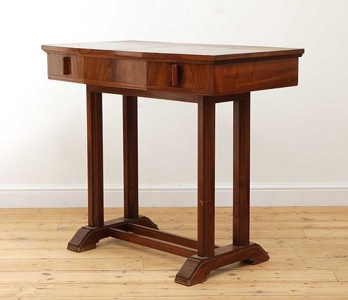 An Art Deco mahogany console table,