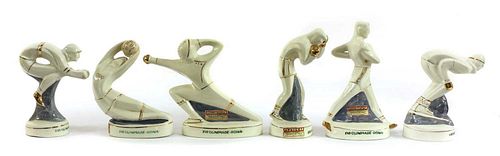 A set of six Rome XVII Olympiad (summer 1960) figural souvenir bottles,