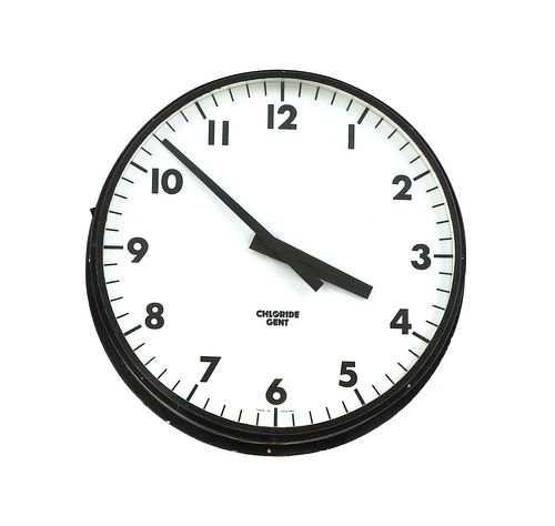 A large illuminated Chloride Gent station clock,