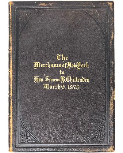 1875 THE MERCHANTS OF NEW YORK TO CHITTENDON 1st edtn