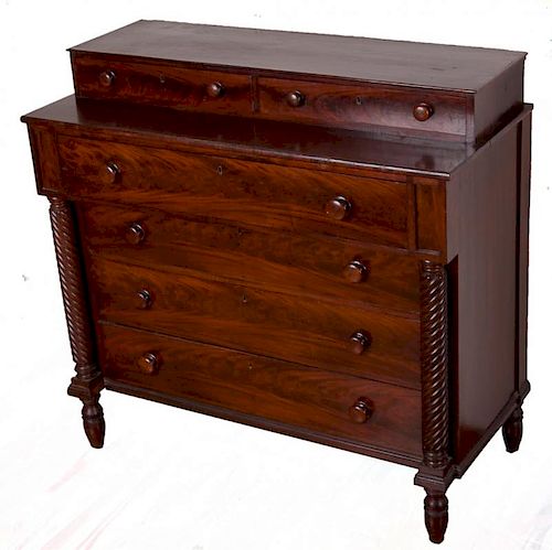 C 1840 Transitional Empire Chest of Drawers