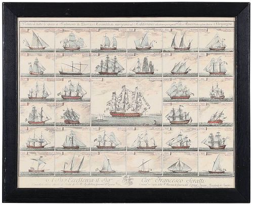 Framed Reproduction Scotti Vincenzo Sailing Ship Print