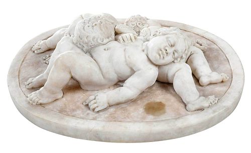 Italian Carved Marble Plaque