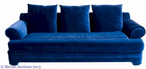 Lifescapes by Karpen Blue Velvet Couch