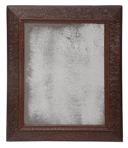 Wood Frame Hand Carved Mirror
