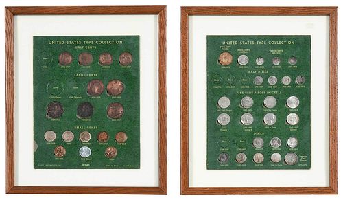 Two Frames of U.S. Type Coins