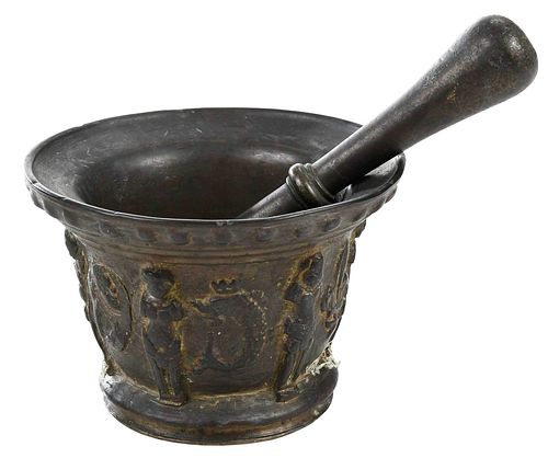 French Bronze Mortar and Pestle 