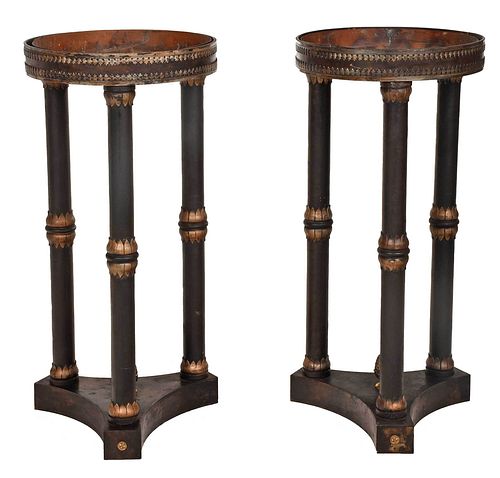 Pair of Large Neoclassical Style Plant Stands