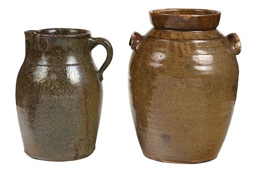 Two Pieces of W.F. Hahn Stoneware
