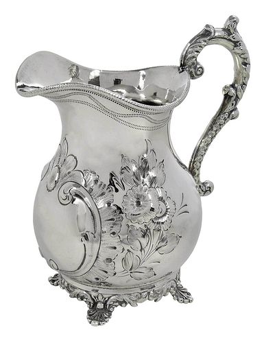 Southern Coin Silver Pitcher, Samuel Wilmot 