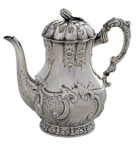 New Orleans Coins Silver Coffeepot, Adolphe Himmel