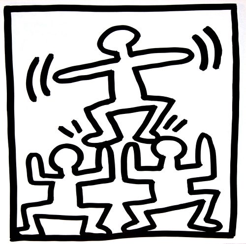 Keith Haring - Untitled (Human Pyramid)