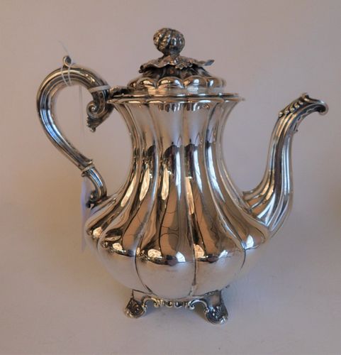 WILLIAM IV STERLING TEAPOT 
