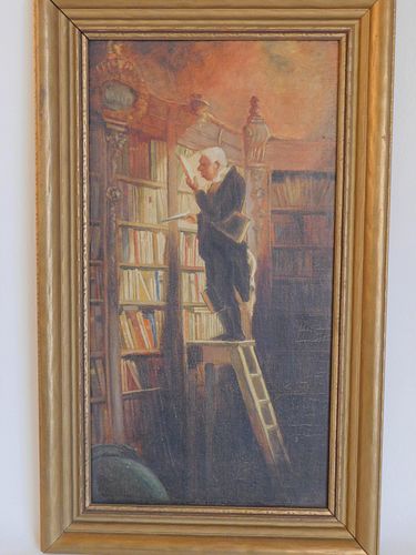 AFTER CARL SPITZWEG LIBRARY PAINTING 