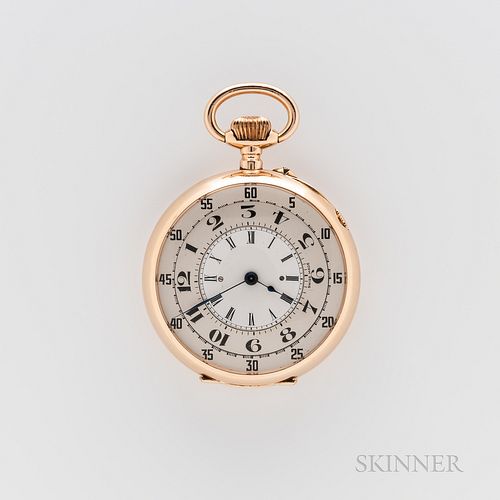 18kt Gold Open-face Dual Time Zone Watch