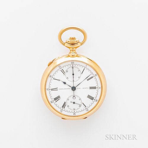 Patek Philippe & Co. 18kt Gold Open-face Split-seconds Chronograph Watch