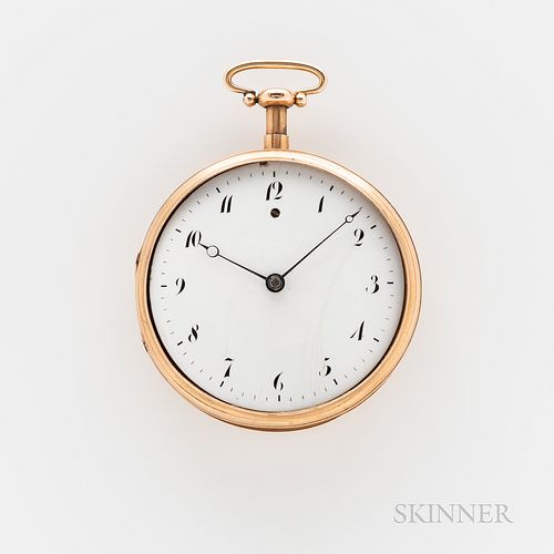 18kt Gold Musical Repeating Open-face Watch