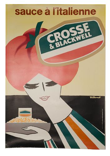 Bernard Villemot (French, 1911-1989) 'Sauce a l'Italienne' Poster