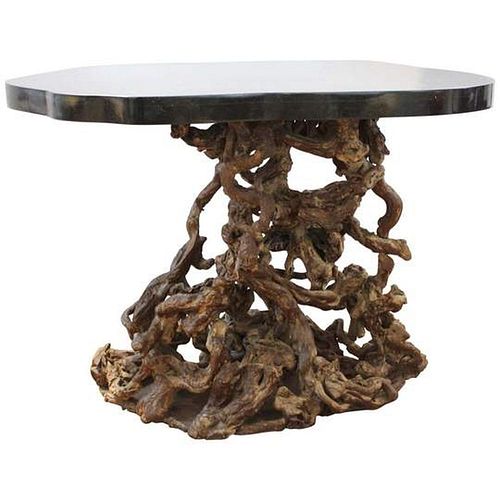 Chinese Modern Console Table With Tree Root Base
