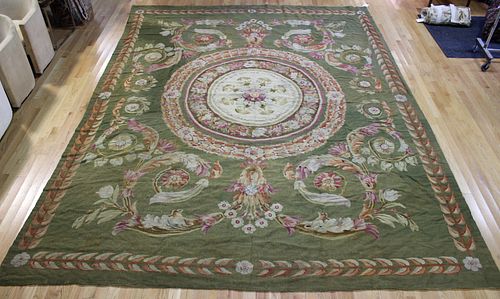 Vintage, Large And Finely Hand Woven Audbusson